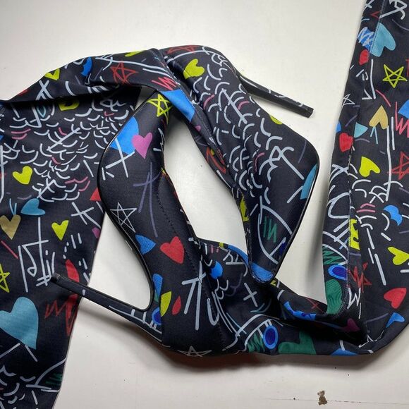 Lemon drop privileged Heels Thigh high Womens Size 8 Stunning - Picture 6 of 12